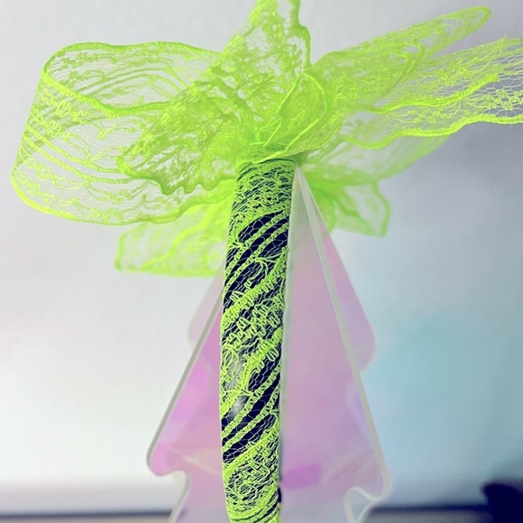 80's Retro Lace Headbands with Bow for Women Hair Accessories NEW - Picture 6 of 8